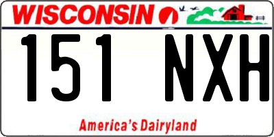 WI license plate 151NXH