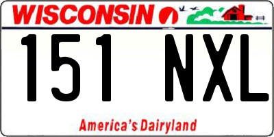 WI license plate 151NXL