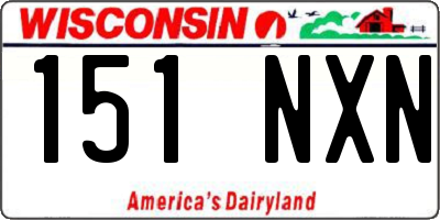 WI license plate 151NXN