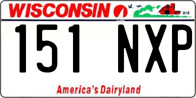 WI license plate 151NXP