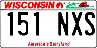 WI license plate 151NXS