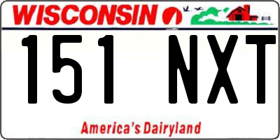 WI license plate 151NXT