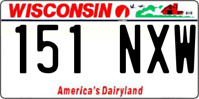 WI license plate 151NXW