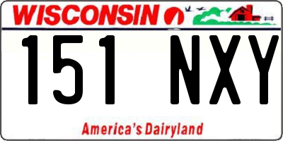 WI license plate 151NXY
