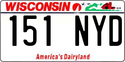 WI license plate 151NYD