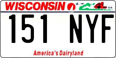 WI license plate 151NYF