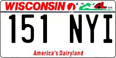 WI license plate 151NYI