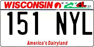WI license plate 151NYL