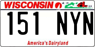 WI license plate 151NYN