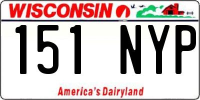 WI license plate 151NYP