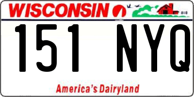 WI license plate 151NYQ