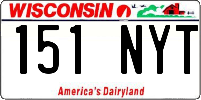 WI license plate 151NYT