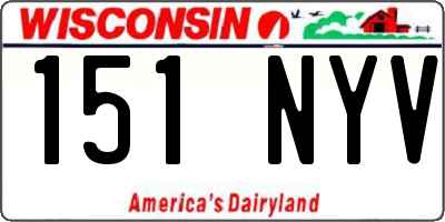 WI license plate 151NYV