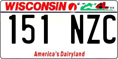 WI license plate 151NZC