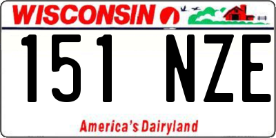 WI license plate 151NZE