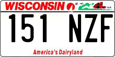 WI license plate 151NZF