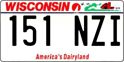 WI license plate 151NZI