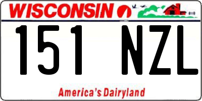 WI license plate 151NZL
