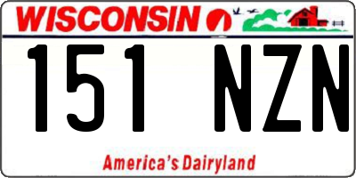 WI license plate 151NZN