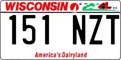 WI license plate 151NZT