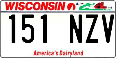 WI license plate 151NZV