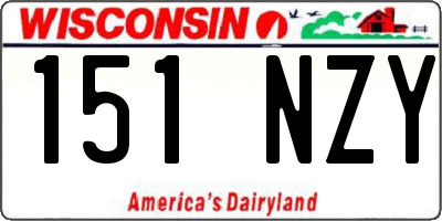 WI license plate 151NZY