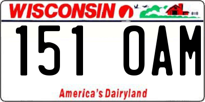 WI license plate 151OAM