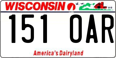 WI license plate 151OAR