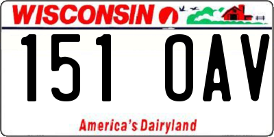 WI license plate 151OAV
