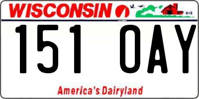 WI license plate 151OAY