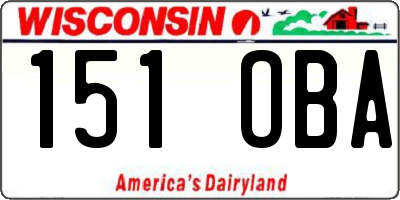 WI license plate 151OBA