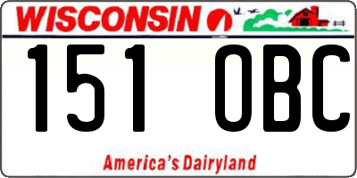 WI license plate 151OBC