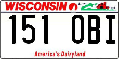 WI license plate 151OBI