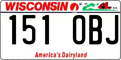 WI license plate 151OBJ