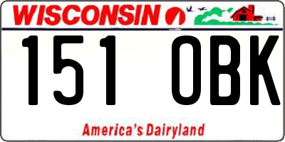 WI license plate 151OBK