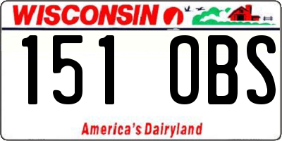 WI license plate 151OBS