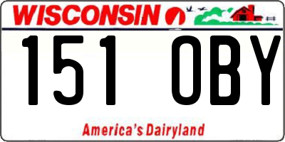WI license plate 151OBY