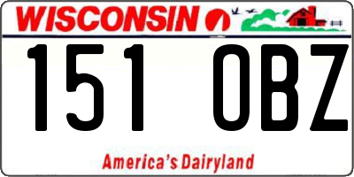 WI license plate 151OBZ