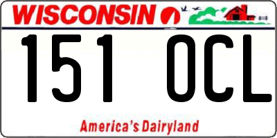 WI license plate 151OCL