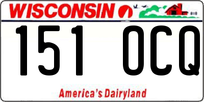 WI license plate 151OCQ