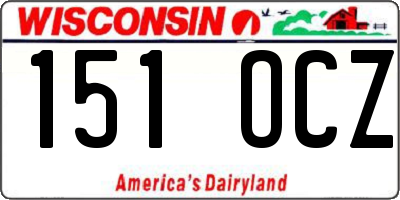 WI license plate 151OCZ