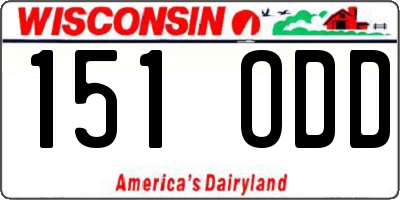 WI license plate 151ODD