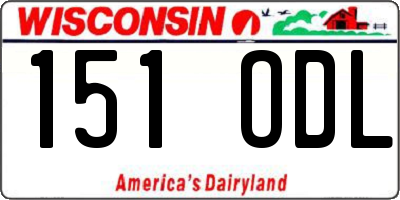 WI license plate 151ODL