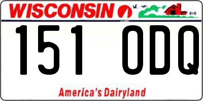 WI license plate 151ODQ