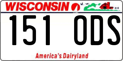 WI license plate 151ODS