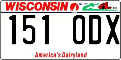 WI license plate 151ODX