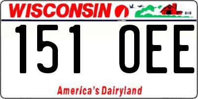 WI license plate 151OEE