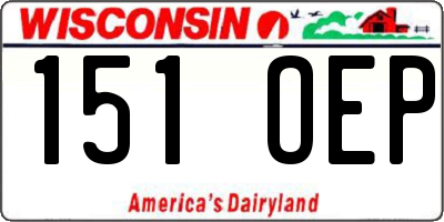 WI license plate 151OEP