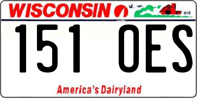 WI license plate 151OES