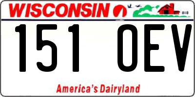WI license plate 151OEV